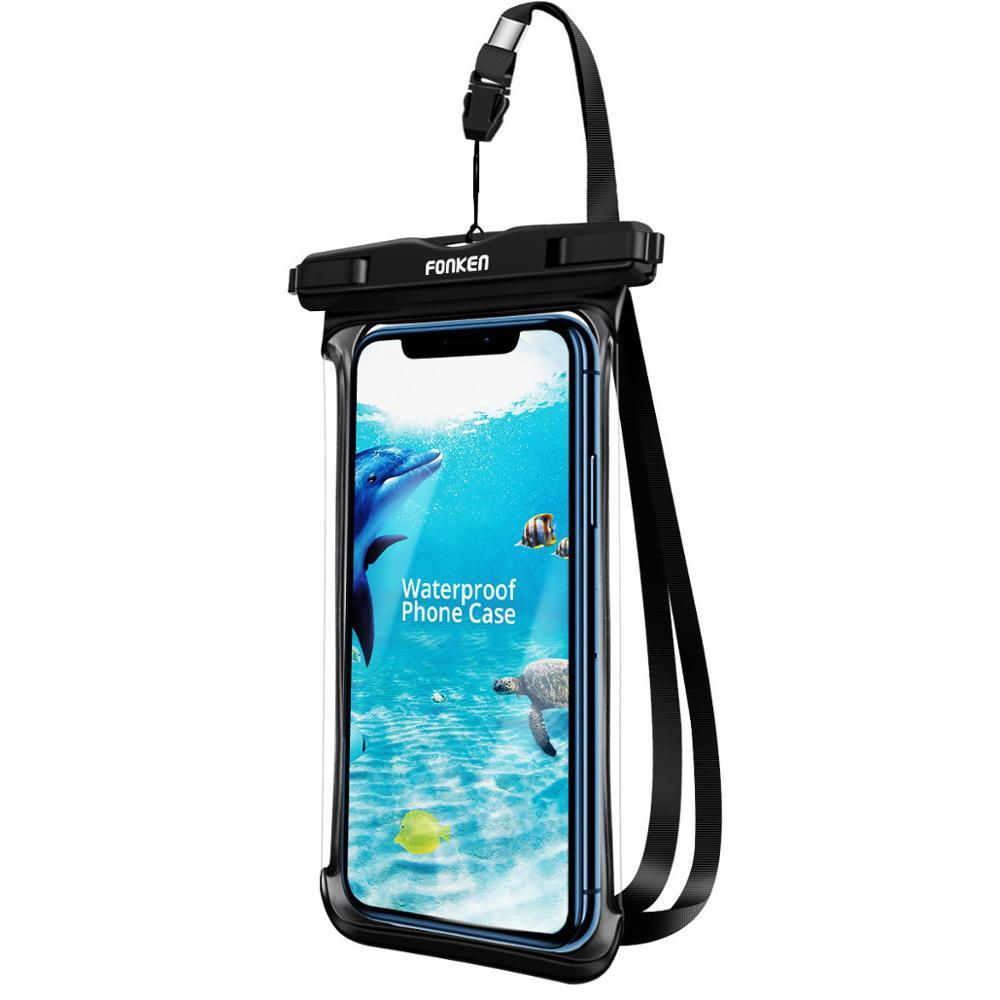 HKM-619347 Transparent Waterproof Diving Bag for Mobile Phones - Touch Screen Friendly Design