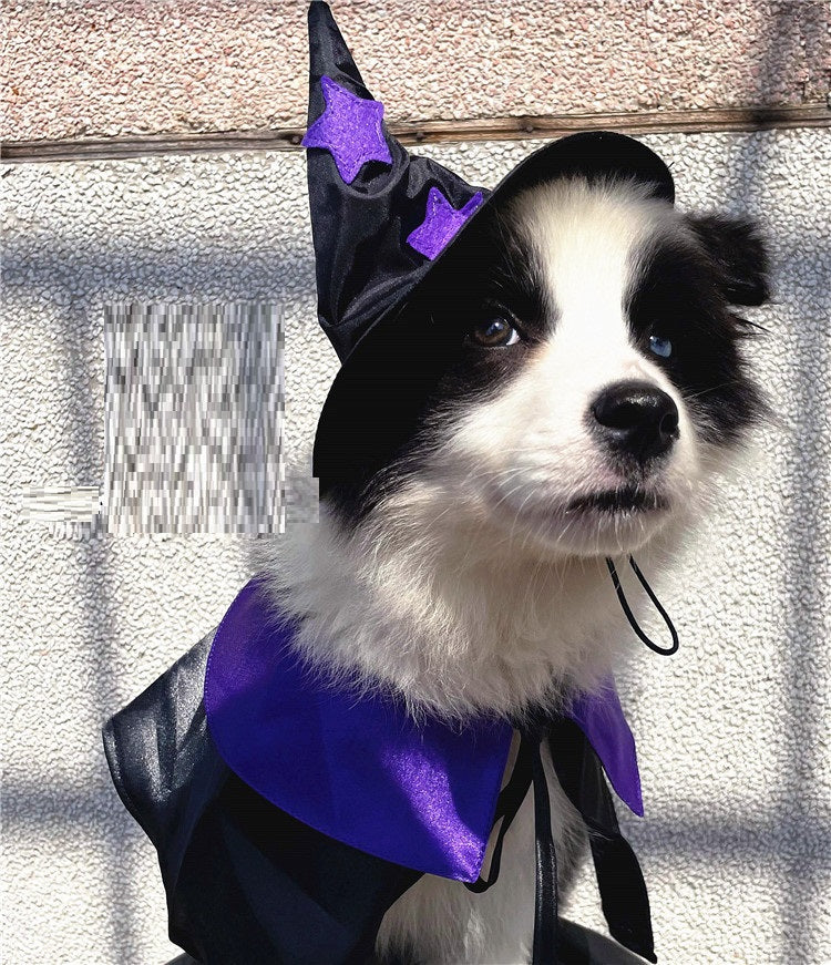 HKM-6193981 Halloween Cloak and Hat Set for Cats and Small to Medium Dogs