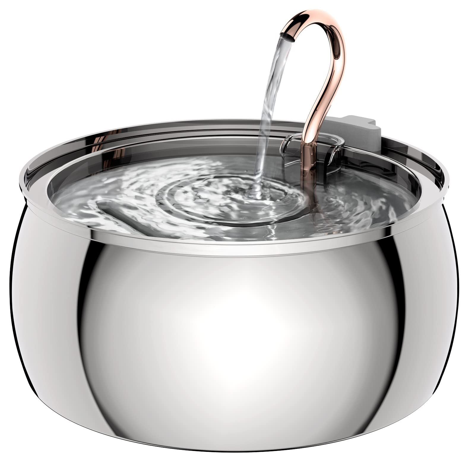 HKM-6194237 4L Stainless Steel Gooseneck Water Dispenser with Copper Tube for Cats and Dogs