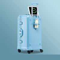 HKM-619475 Durable Water-Resistant Trolley Luggage with Cup Holder Hook