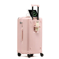 HKM-619475 Durable Water-Resistant Trolley Luggage with Cup Holder Hook