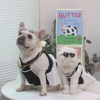 HKM-6196541 Summer Light Cotton and Linen Pet Skirt for Cats and Dogs, Tutu Style, Multiple Sizes Available