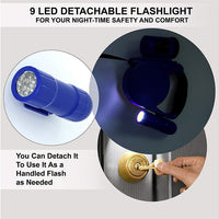 HKM-6197949 Retractable 4.5m Dog Leash with LED Light and Waste Bag Dispenser