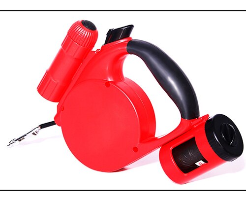 HKM-6197949 Retractable 4.5m Dog Leash with LED Light and Waste Bag Dispenser