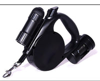 HKM-6197949 Retractable 4.5m Dog Leash with LED Light and Waste Bag Dispenser