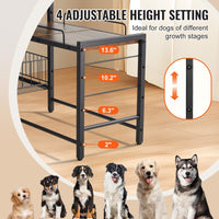 HKM-6199613 Elevated Pet Feeding Station with Storage for Bowls, Toys, and Treats, Adjustable Height Design for All Dog Sizes