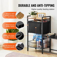 HKM-6199613 Elevated Pet Feeding Station with Storage for Bowls, Toys, and Treats, Adjustable Height Design for All Dog Sizes
