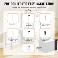 HKM-6199613 Elevated Pet Feeding Station with Storage for Bowls, Toys, and Treats, Adjustable Height Design for All Dog Sizes