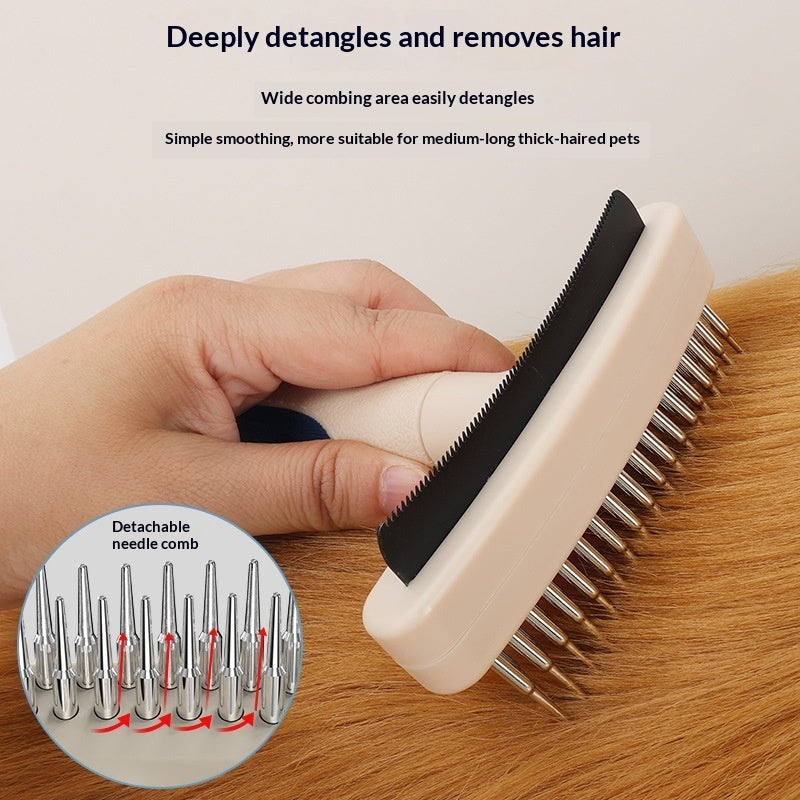HKM-6199741 Multi-Functional Pet Grooming Brush for Dogs and Cats - Combines Detangling and Hair Removal