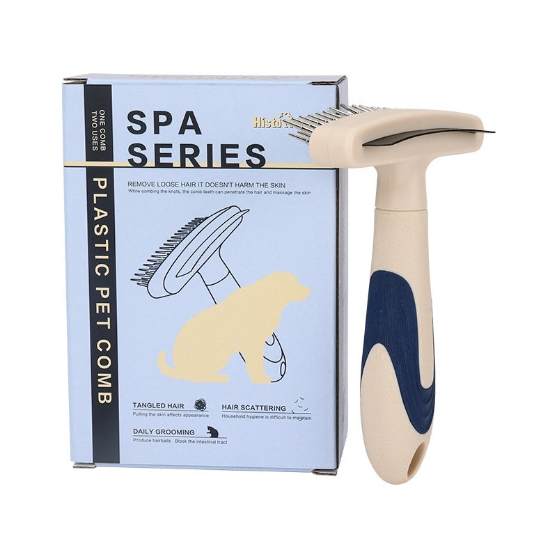 HKM-6199741 Multi-Functional Pet Grooming Brush for Dogs and Cats - Combines Detangling and Hair Removal