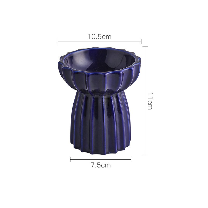 HKM-6200125 Tall Porcelain Cat Bowl - Elegant Design for Comfortable Feeding