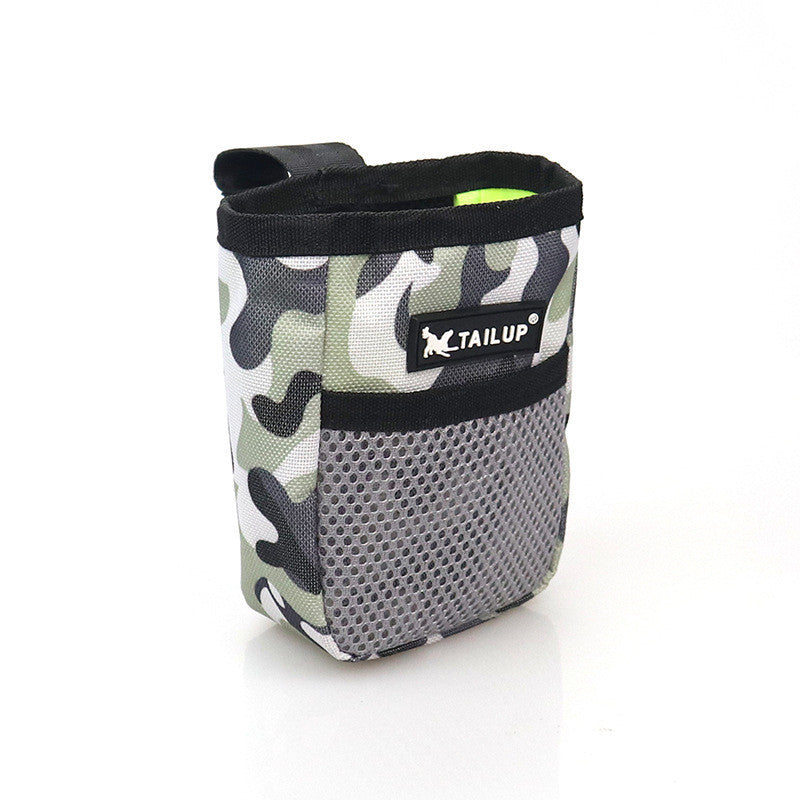 HKM-6200381 Portable Outdoor Dog Snack Pack - Soft Oxford Fabric, 9x4x13cm, Geometric Design