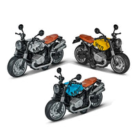 HKM-620051 1:12 Scale Die Cast Musical Pull Back Motorcycle with Gearbox and Light for Ages 5-7
