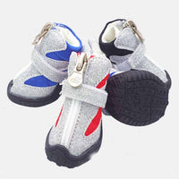 HKM-6200765 Breathable Pet Shoes in Red, Black, Blue for Dogs - Non-Slip and Wear-Resistant Design