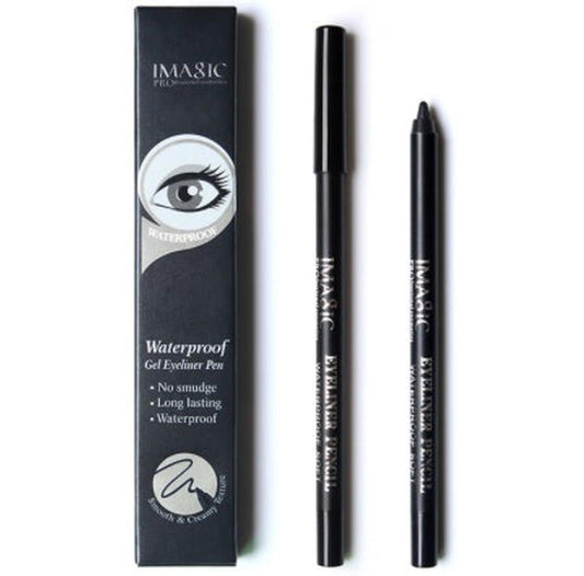 HKM-620307 Black Waterproof Eyeliner Pen with Pencil Sharpener - Makeup Tool for Precision Application