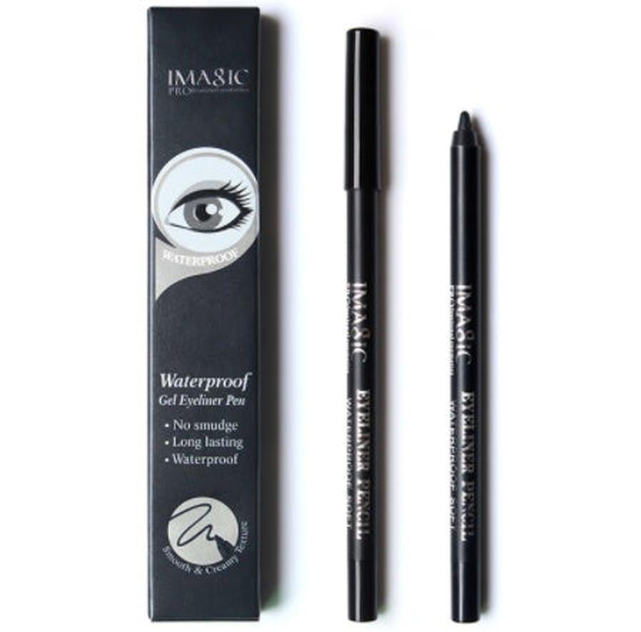 HKM-620307 Black Waterproof Eyeliner Pen with Pencil Sharpener - Makeup Tool for Precision Application