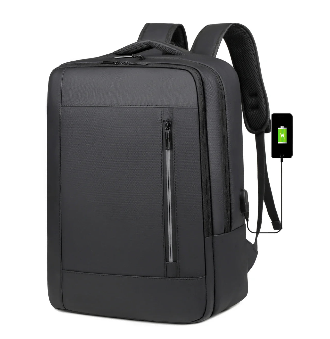 HKM-620307 Custom Logo Waterproof USB Laptop Backpack with Large Capacity for Travel and School Use