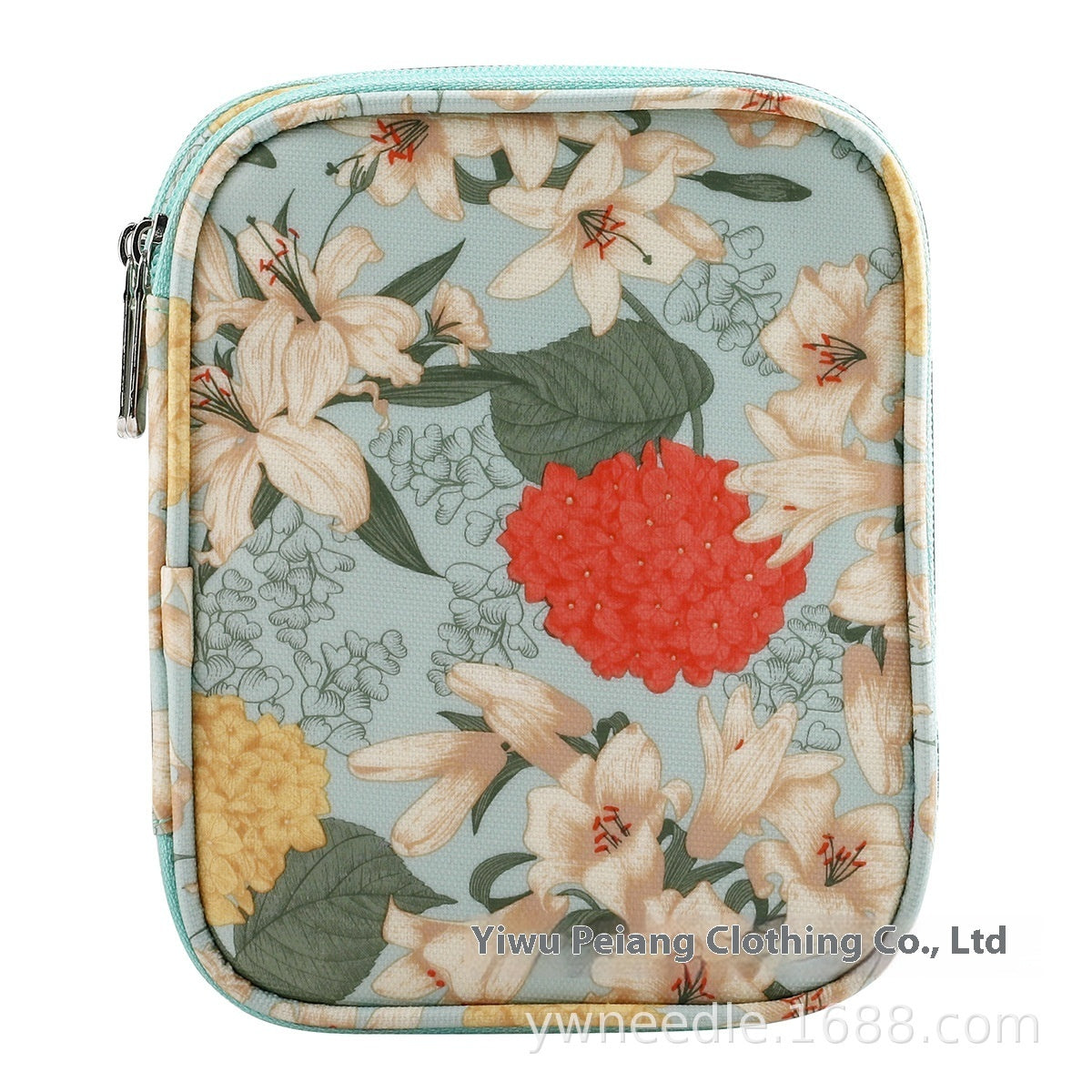 HKM-620307 Green Lily Living Room Storage Bag - 600D Oxford Cloth Handbag with Floral Patterns