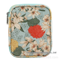 HKM-620307 Green Lily Living Room Storage Bag - 600D Oxford Cloth Handbag with Floral Patterns