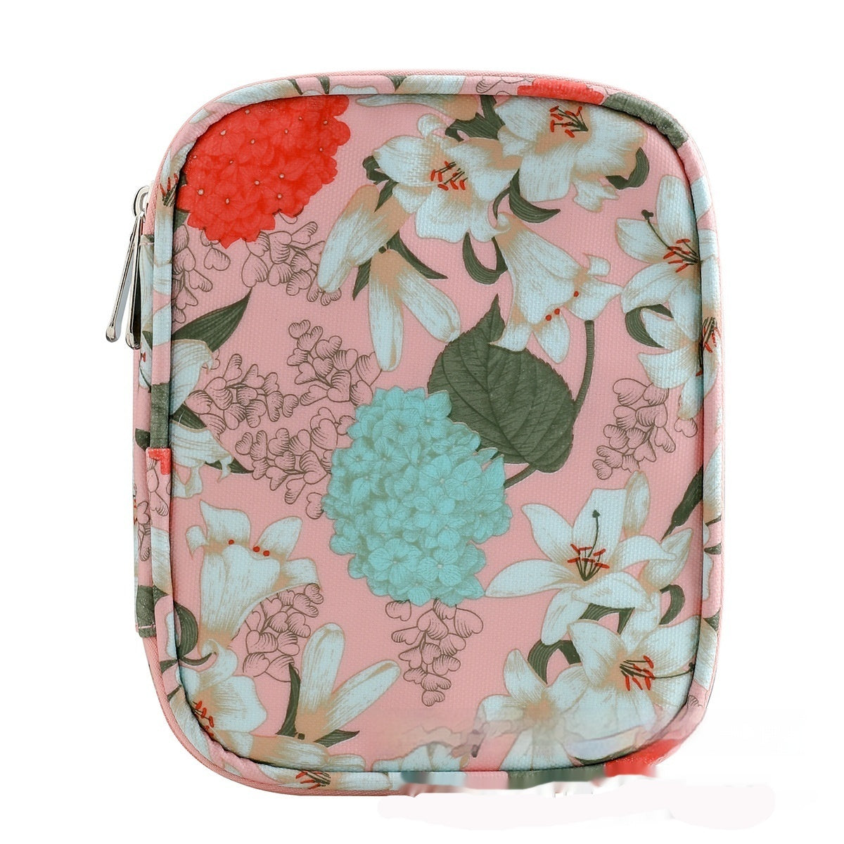 HKM-620307 Green Lily Living Room Storage Bag - 600D Oxford Cloth Handbag with Floral Patterns