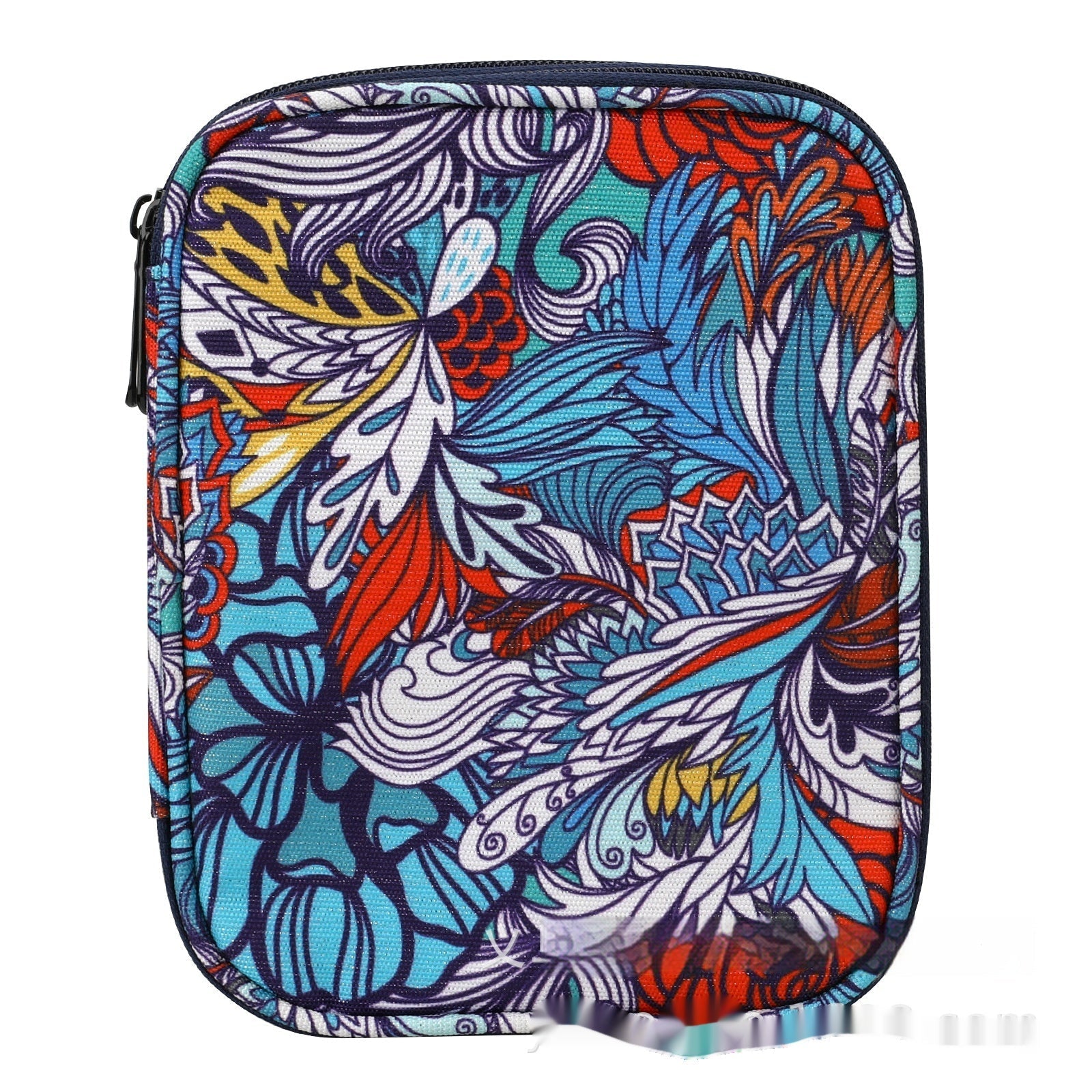 HKM-620307 Green Lily Living Room Storage Bag - 600D Oxford Cloth Handbag with Floral Patterns