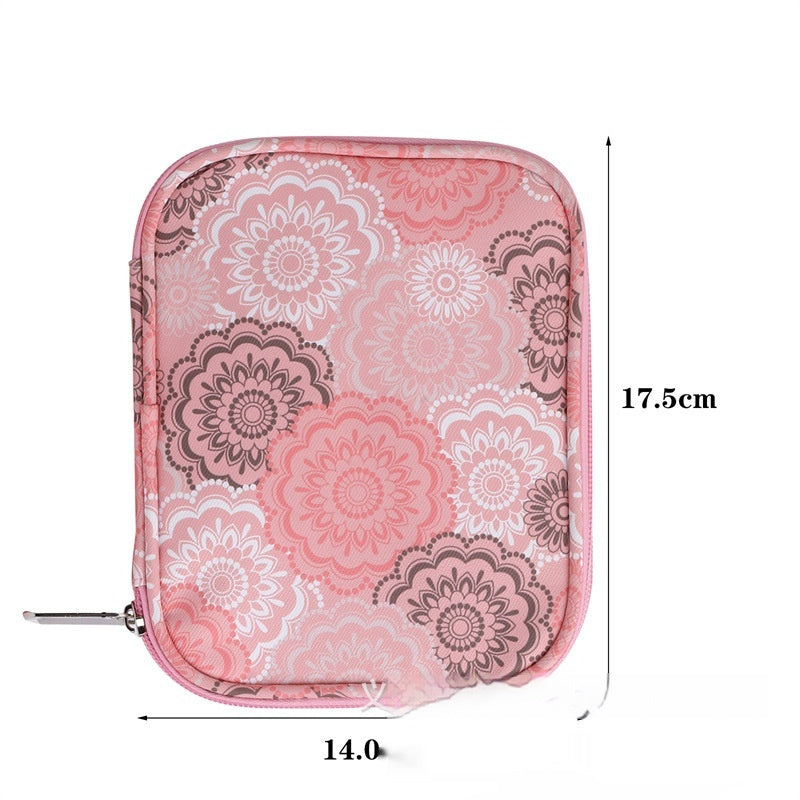 HKM-620307 Green Lily Living Room Storage Bag - 600D Oxford Cloth Handbag with Floral Patterns