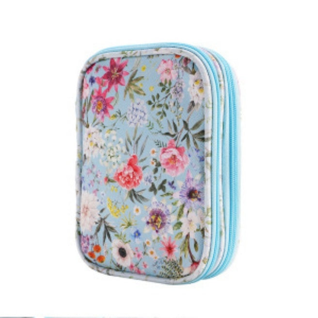 HKM-620307 Green Lily Living Room Storage Bag - 600D Oxford Cloth Handbag with Floral Patterns
