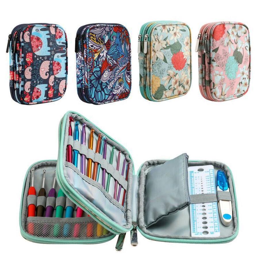 HKM-620307 Green Lily Living Room Storage Bag - 600D Oxford Cloth Handbag with Floral Patterns