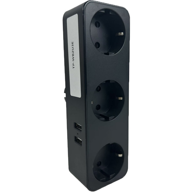 HKM-620435 Black Electrical Socket - Versatile Outlet for Home and Office Use