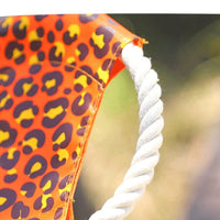 HKM-6204733 Leopard Pattern Cotton Rope Dog Toy - 19CM Diameter Bite Toy