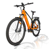 HKM-620563 Aluminum Alloy 29" Mid Motor Electric Bike with 7-Speed Gears and Hydraulic Disc Brakes