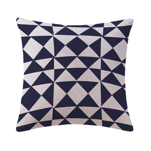 HKM-620627 Cotton and Linen English Letter Pillow - 45cm x 45cm, Multiple Colors Available