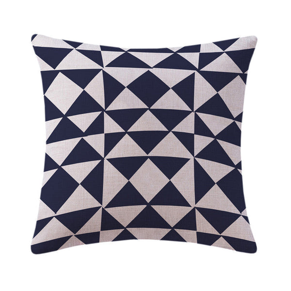 HKM-620627 Cotton and Linen English Letter Pillow - 45cm x 45cm, Multiple Colors Available