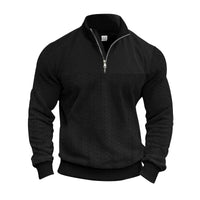 HKM-620627 Men's Knitted Pullover Half-zip Stand-up Collar Custom Solid Color Sweater Knitted Jacquard Bottoming Shirt Men's New Sweater