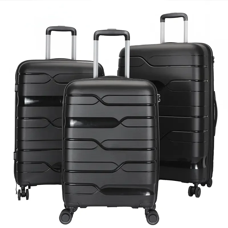 HKM-620627 Versatile Multi-Colour 20, 24, and 28 Inch Travel Luggage Set with Durable PP Shell