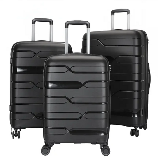 HKM-620627 Versatile Multi-Colour 20, 24, and 28 Inch Travel Luggage Set with Durable PP Shell