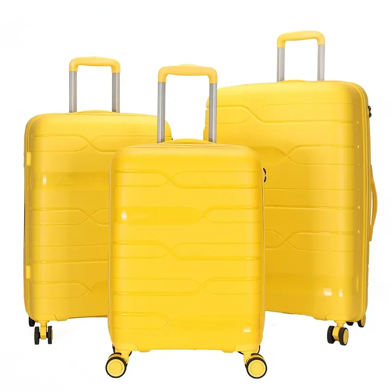 HKM-620627 Versatile Multi-Colour 20, 24, and 28 Inch Travel Luggage Set with Durable PP Shell