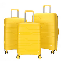 HKM-620627 Versatile Multi-Colour 20, 24, and 28 Inch Travel Luggage Set with Durable PP Shell
