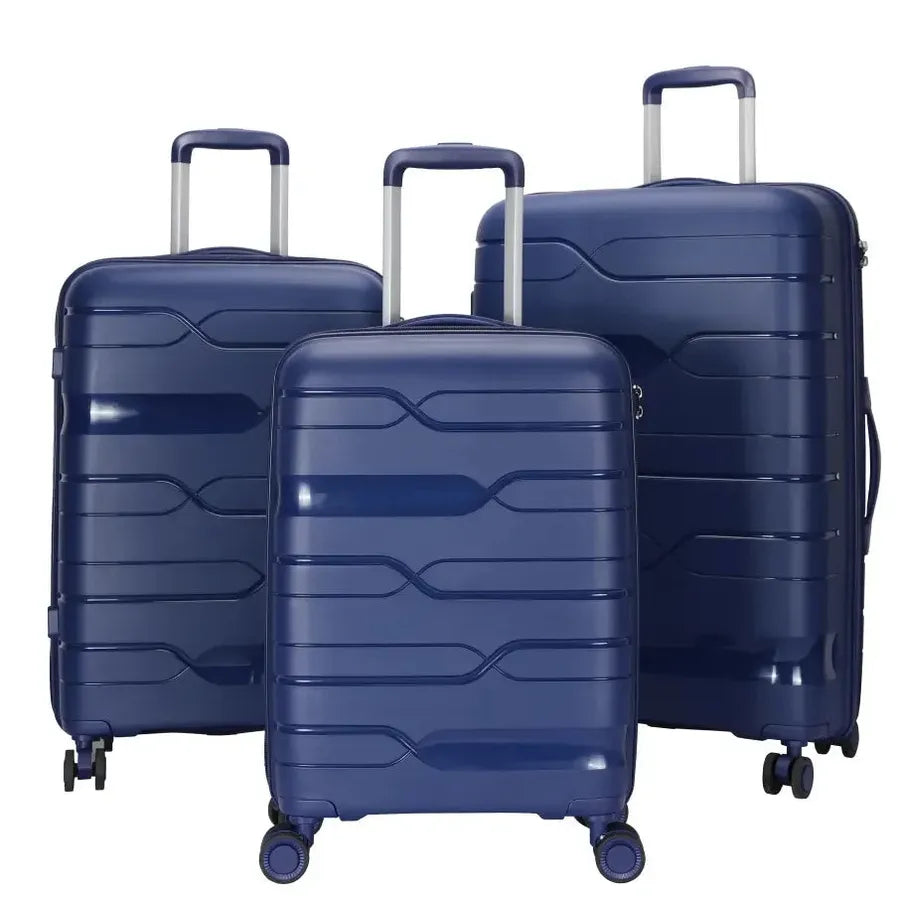 HKM-620627 Versatile Multi-Colour 20, 24, and 28 Inch Travel Luggage Set with Durable PP Shell