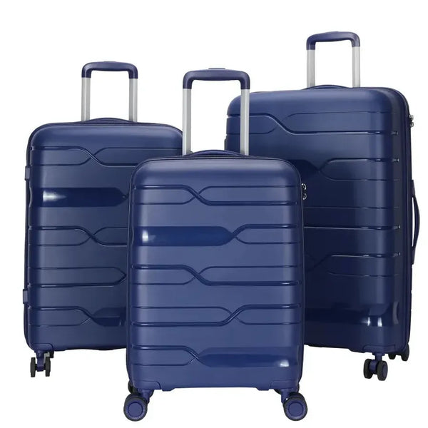 HKM-620627 Versatile Multi-Colour 20, 24, and 28 Inch Travel Luggage Set with Durable PP Shell