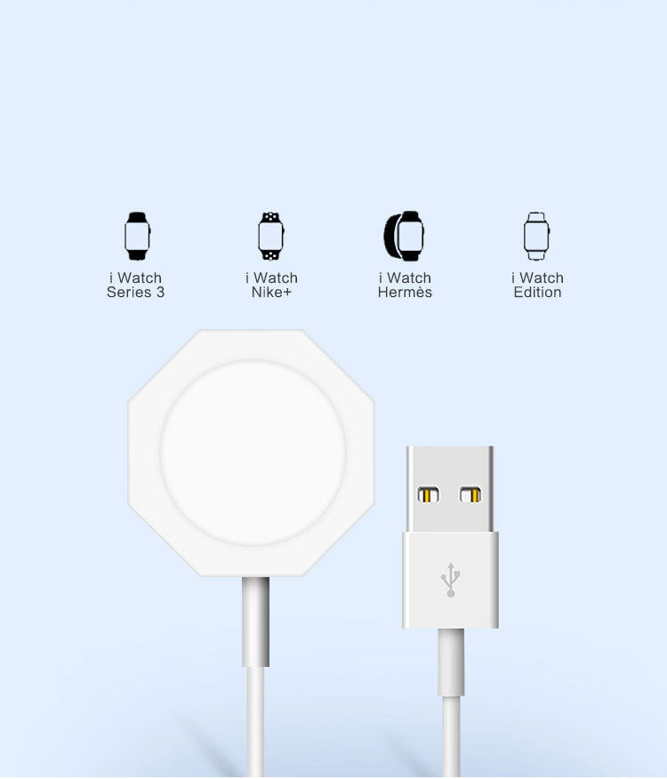 HKM-620627 Wireless Charger for Apple Watch and iPhone – USB Powered, 1000mA Output