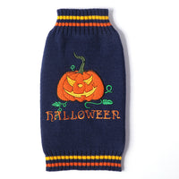 HKM-6207677 Knitted Pumpkin Sweater for Pets - Cozy Acrylic Design in Orange & Blue Options