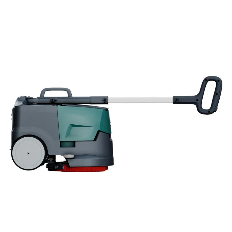 HKM-620819 Compact Hand Push Mini Walk Behind Floor Scrubber for Efficient Cleaning