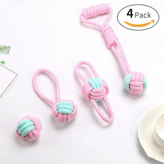 HKM-620883 Durable Pet Bite-Resistant Cotton Rope Ball for Cats and Dogs