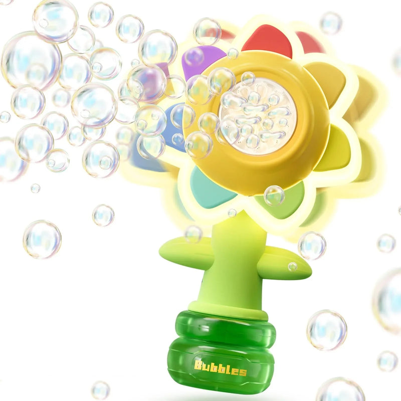HKM-620883 Rechargeable Sunflower Bubble Shooter for Kids - Outdoor Fun and Playtime Activities