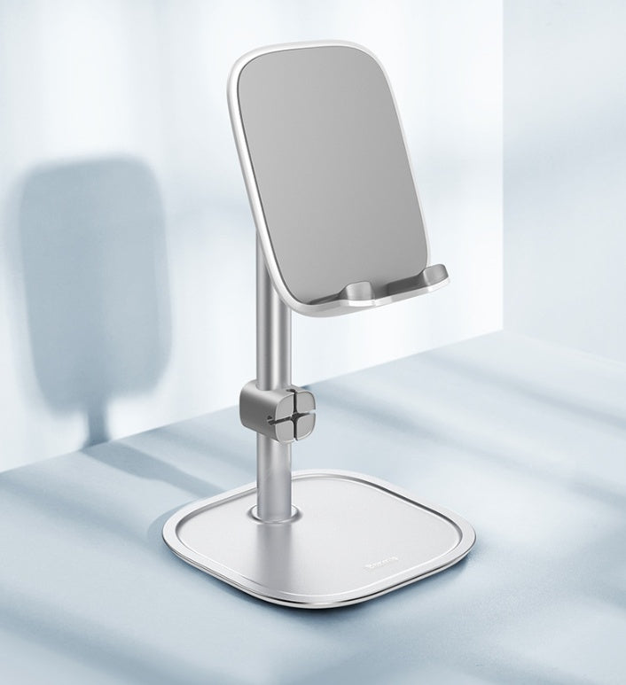 HKM-620947 Adjustable Aluminum Alloy Desk Tablet Stand with Silicone Grip for Phones and Tablets