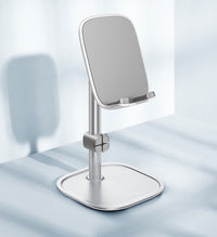 HKM-620947 Adjustable Aluminum Alloy Desk Tablet Stand with Silicone Grip for Phones and Tablets