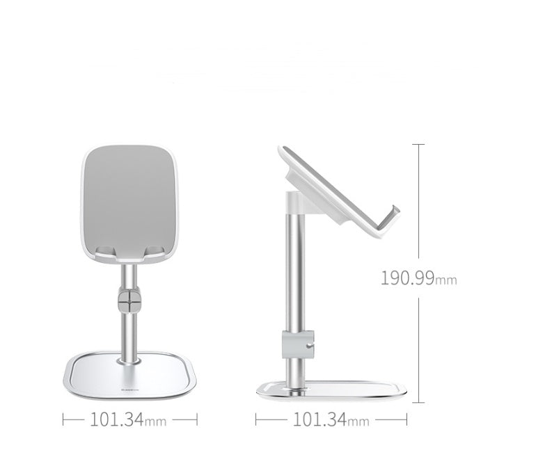 HKM-620947 Adjustable Aluminum Alloy Desk Tablet Stand with Silicone Grip for Phones and Tablets