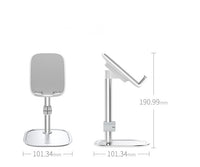 HKM-620947 Adjustable Aluminum Alloy Desk Tablet Stand with Silicone Grip for Phones and Tablets