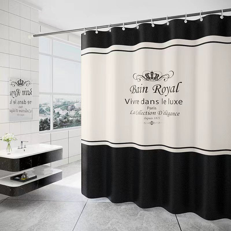 HKM-620947 Waterproof Spring Spun Polyester Shower Curtain - Multiple Sizes Available